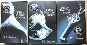 3x El James The Fifty Shades Trilogy : Fifty Shades of Grey + Darker + Freed TOP - Bild 1 von 13