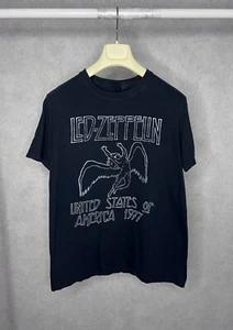 Led Zeppelin 1977 United States of America T Shirts Black Size M - Picture 1 of 4