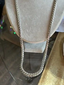 VTG 28” MONET SILVER METAL NECKLACE - Costume Jewelry - Picture 1 of 3