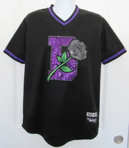 Black Pyramid Men's Jersey Shirt Rose Embroidered Black 2017 - 2018 Size Large - Picture 1 of 8