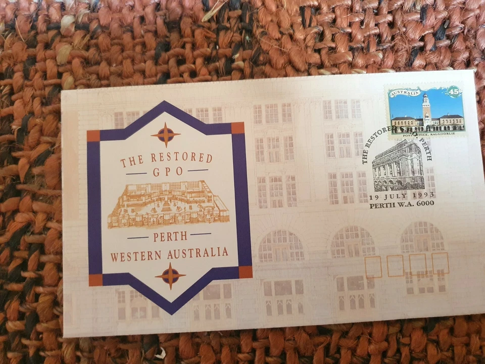 1993 The Restored Perth  WA GPO SOUVENIR COVER  - image 1 of 3