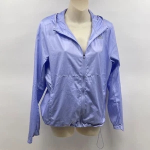 Women’s Adidas Mauve Wind Breaker Size M 12 - 14 Reflector Stripes Read cond. - Picture 1 of 10