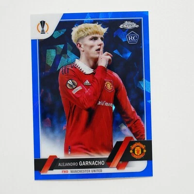 2022-23 Topps Chrome Sapphire UEFA Alejandro Garnacho Image Variation RC #50 - Image 1 of 2