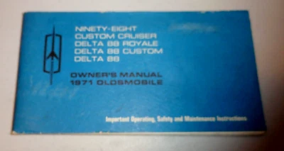 1971 Oldsmobile OLDS 98, заказной круизер, Delta 88 Royale... руководство пользователя - Изображение 1 из 4