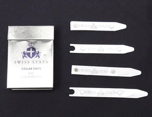 Set di 3 Paia Soggiorni Svizzeri Colletti Regolabili PVC Bianco Pieghevoli 4 Posizioni - Foto 1 di 6