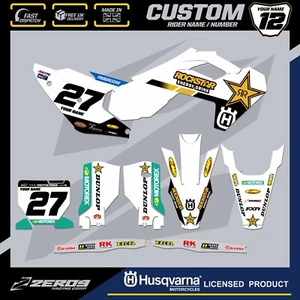 HUSQVARNA MOTOCROSS GRÁFICOS PERSONALIZADOS MX GRÁFICOS TC FC TE FE FÁBRICA ROCKSTAR 25 - Imagen 1 de 12