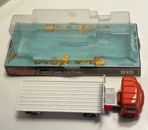 DINKY TOYS Meccano England 1973 #915 AEC TRUCK HIRE CO LIVERPOOL Flat Deck BOXED - Picture 1 of 15