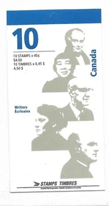 Canada Scott Unitrade 1626b Mint Booklet BK195b open cover Canadian Authors - Picture 1 of 2