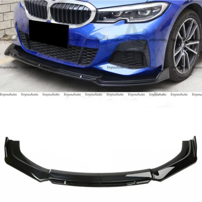 For BMW 118i 120i 128i Series Front Bumper Lip Spoiler Splitter Glossy Black Foto 1 de 4