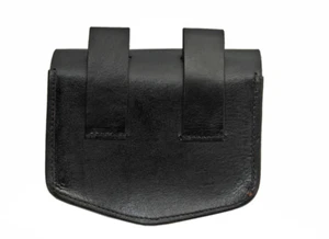 Medieval Belt Bag | Genuine Leather Box Bone Button Black Sporran Pouch HS-4418 - Photo 1/3
