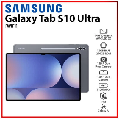 Samsung Galaxy Tab S10 Ultra GREY Wi-Fi 12GB+256GB Octa Core Android PC Tablet - Image 1 of 4