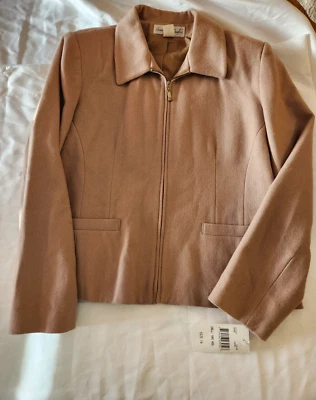 Blazer Samantha Taylor Talla 14 Nuevo Lana Color Camel 00-15 Foto 1 de 4