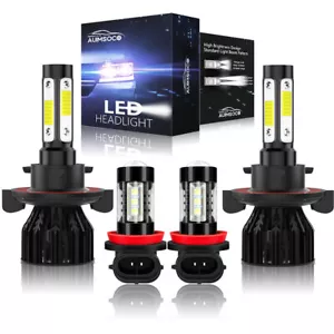 9008 H11 For Mini Cooper 2009 2010-2017 6500K White LED Headlight Bulbs Combo 4x - Picture 1 of 14