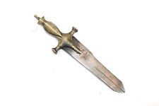 Dagger Knife Faulad Wootz Damascus Steel Blade Antique Brass Handle F987