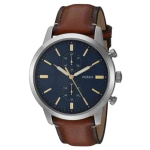 Fossil Townsman Chronograph Blue Dial Men's Watch FS5279 *NEW in STRIPED TIN - Picture 1 of 6