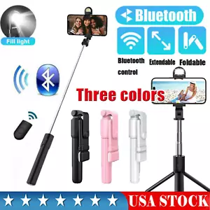 Selfie Stick Tripod Remote Desktop Stand Cell Phone Holder For iPhone Samsung US - Picture 1 of 17