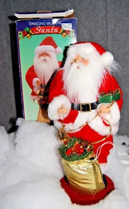Dancing 16" Santa   Jingle Bells  Original Box  Vintage   X313 - Picture 1 of 8