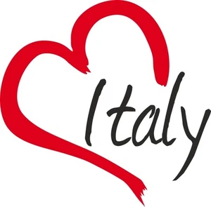 Auto Aufkleber ITALY Sticker Italien ca.9x9cm konturgeschnitten - Bild 1 von 1