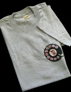 EDDIE GELD "WO IST DIE PARTY?" Columbia Records Vintage Werbe T-Shirt (M - Bild 1 von 4