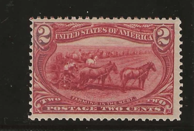 US Scott #286 mint never hinged 2c copper red 1898 Trans Mississippi Expo og f/v - Image 1 of 2