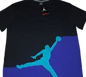 NUEVA CAMISA DE COLECCIÓN NIKE AIR JORDAN 5 NEGRA UVA GRAN JUMPMAN LOGOTIPO (ELIGE UNA TALLA) - Imagen 1 de 3