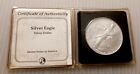 USA 1995 Silver Eagle Silver Dollar Coin 1oz Bullion w/COA (VC43670)