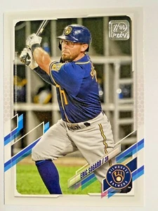 2021 Topps Series 1 Baseball Base Eric Sogard #21 Brewers  - Picture 1 of 1