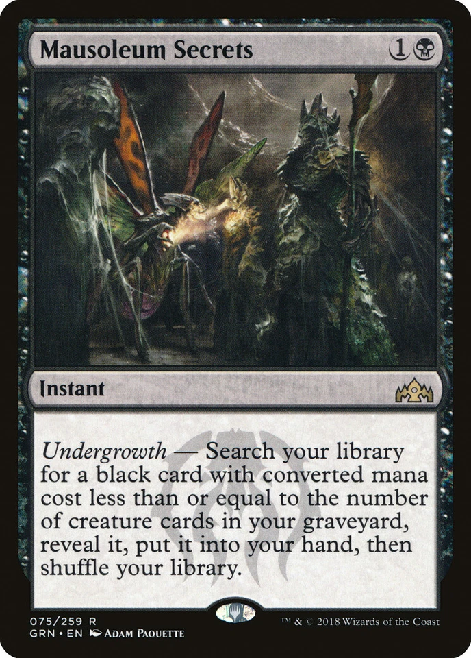 Mausoleum Secrets Guilds of Ravnica NM Black Rare MAGIC MTG CARD ABUGames - Image 1 of 1