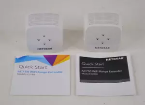 Lot of 2 Netgear EX2800 & EX3100 WiFi Range Extender AC750 w/ Manuals TESTED - Picture 1 of 8