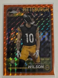Roman WIlson Topps Chrome 2024 Orange Geometric Refractor /25 Pittsburgh - Bild 1 von 2