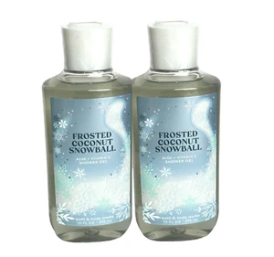 2 BATH & BODY WORKS FROSTED COCONUT SNOWBALL SHOWER GEL BODY WASH 10 FL OZ NEW - Picture 1 of 2
