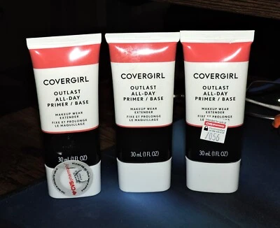 3 PK) CoverGirl - Outlast All-Day Primer Makeup Wear Extender ~ 1 Fl Oz Each - Image 1 of 2