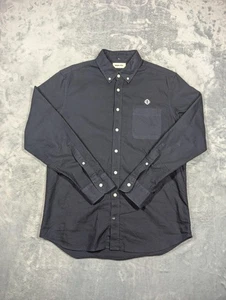 Camisa Taylor Stitch Para Hombre Mediana Azul Marino Con Botones Manga Larga Algodón Orgánico - Imagen 1 de 9