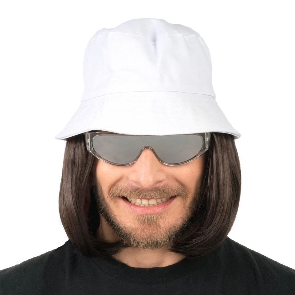 BOB BLANC PERRUQUE NOIR LORENZO RAP ADULTE - Photo 1/1