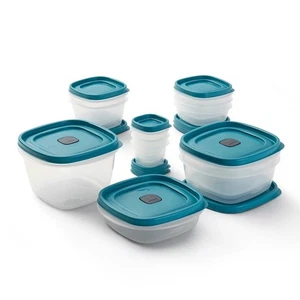 NIB Rubbermaid 24pc Easy Find Lids Food Storage Container Set Peacock - Picture 1 of 1