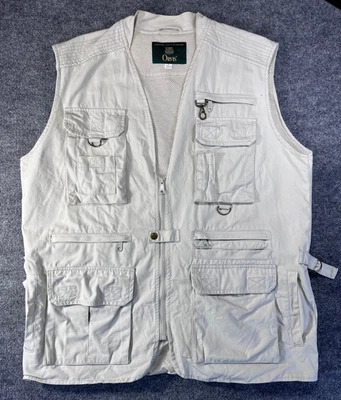 Chaleco de pesca con mosca Orvis para hombre talla grande color caqui tostado caza muchos bolsillos Foto 1 de 4