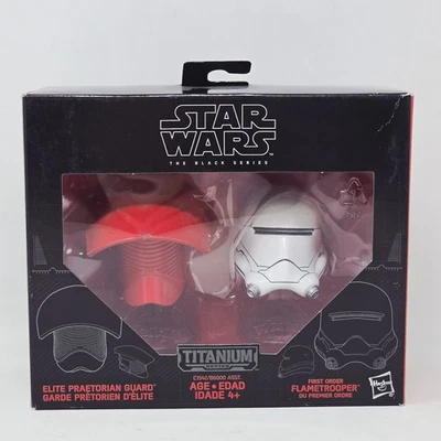 Star Wars Titanium Black Series Elite Praetorian Guard Flametrooper Helmets New - Image 1 of 4