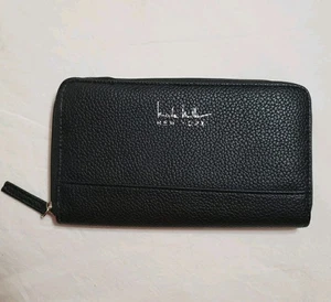 Nicole Miller NEW YORK Wallet Clutch Purse for Cards & Cash - Black - Picture 1 of 3