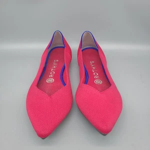 Zapatos Rothys Mujer Talla 8.5 Rosa Punta Pisos Reciclado Tejido Ecológico Ballet - Imagen 1 de 7