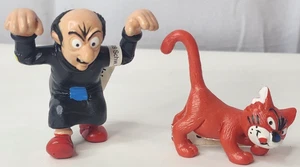 Lote de figuras de PVC Peyo Schleich Pitufos merodeando Gargamel (1993) y gato Azrael (1991) - Imagen 1 de 7