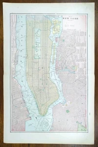Vintage 1900 NEW YORK CITY NY Map 14"x22" ~ Old Antique Original CENTRAL PARK - Picture 1 of 15
