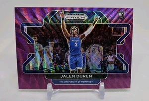 2022-23 Panini Prizm Draft Picks Jalen Duren #58 Purple Wave Prizm Variation RC - Picture 1 of 2