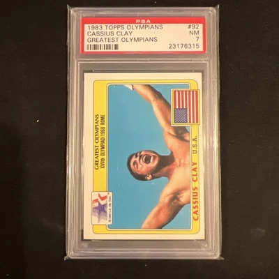 1983 Topps Olympians Cassius Clay Greatest Olympias PSA 7 Foto 1 de 2