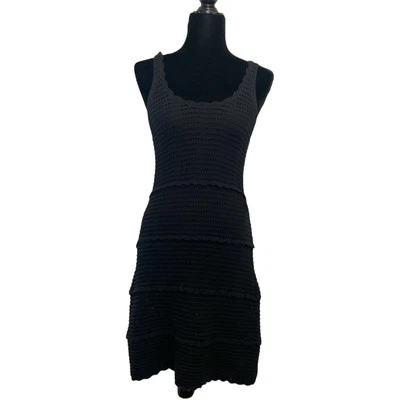 Vestido sem mangas Ella Moss boho chique preto crochê midi novo com etiquetas tamanho pequeno - Imagem 1 de 4