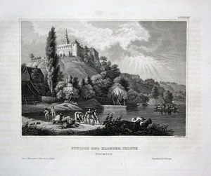 Grabado Antiguo De Acero Schloss Kloster Illock Hungría Vista 1850 - Imagen 1 de 1