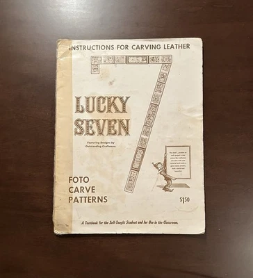 Instrucciones de colección Lucky Seven para tallar cuero, derechos de autor 1959 Foto 1 de 4