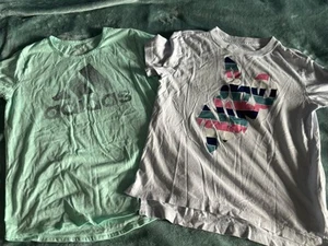 Lot Of 2 Girls T Shirts Size Large. Nike And Adidas - Picture 1 of 7