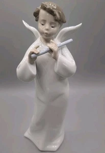 Vintage Lladro NAO 1259 Musical Angel with Flute Porcelain Figurine Retired 1997 - Picture 1 of 13