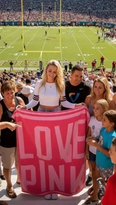 RARO DIFÍCIL DE ENCONTRAR! Manta con flecos rosa claro y oscuro LOVE PINK decoración festiva Foto 1 de 4