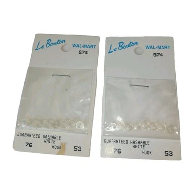  16 НОВЫХ винтажных круглых кнопок 80-х Le Bouton Wal-Mart 5 мм крошечные прозрачные белые плоские - Изображение 1 из 3